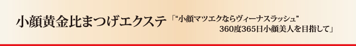 小顔黄金比まつげエクステ「”小顔マツエクならヴィーナスラッシュ”360度365日小顔美人を目指して」